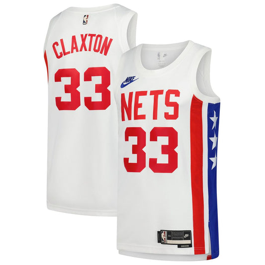 Brooklyn Nets Nic Claxton Nike Swingman Jersey - Classic Edition - White Team Jersey Sports Fan Apparel