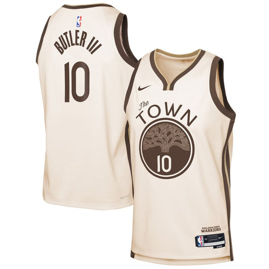 Golden State Warriors Jimmy Butler III Nike Youth 2025/26 City Edition Swingman Jersey - Tan Team Jersey Sports Fan Apparel