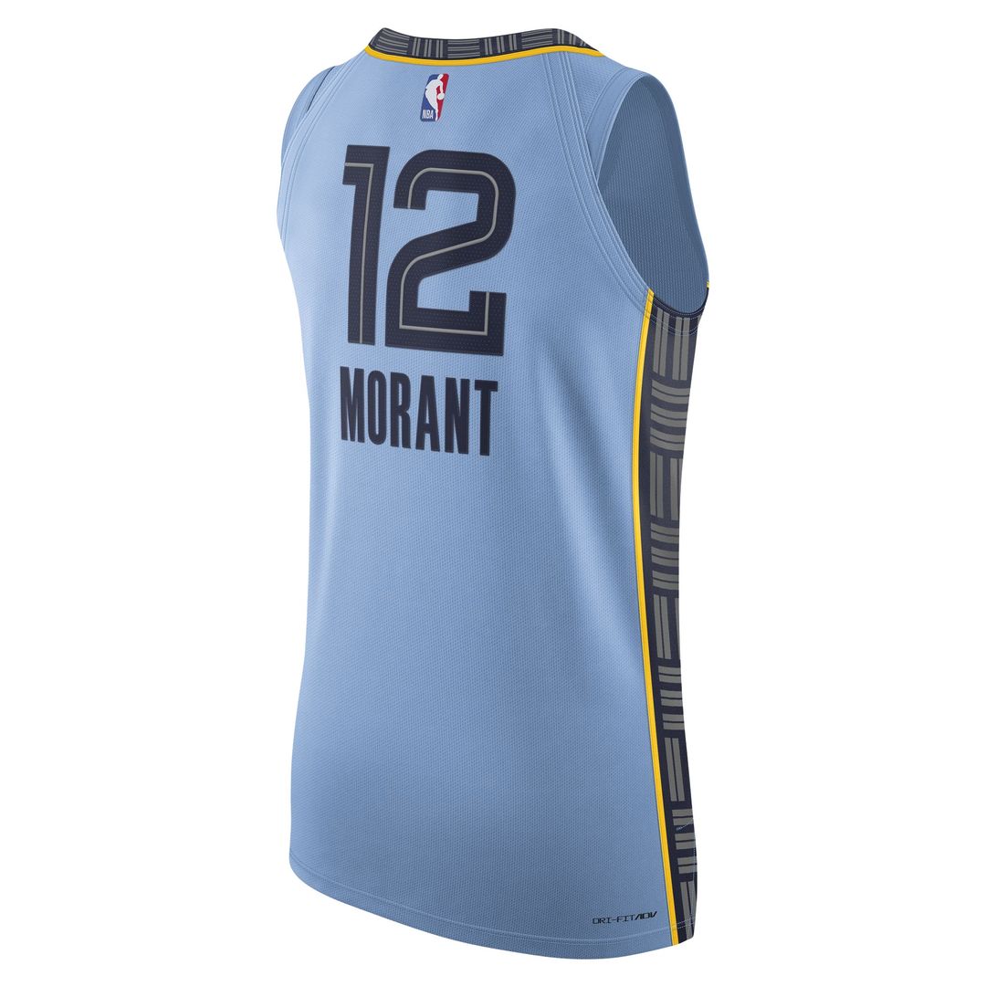 Memphis Grizzlies Ja Morant Jordan Brand Authentic Player Jersey - Statement Edition - Light Blue Team Jersey Sports Fan Apparel