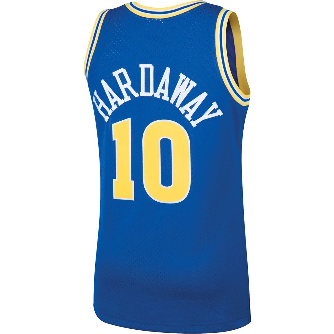 Golden State Warriors Tim Hardaway Mitchell & Ness 1990/91 Hardwood Classics Swingman Jersey - Royal Team Jersey Sports Fan Apparel