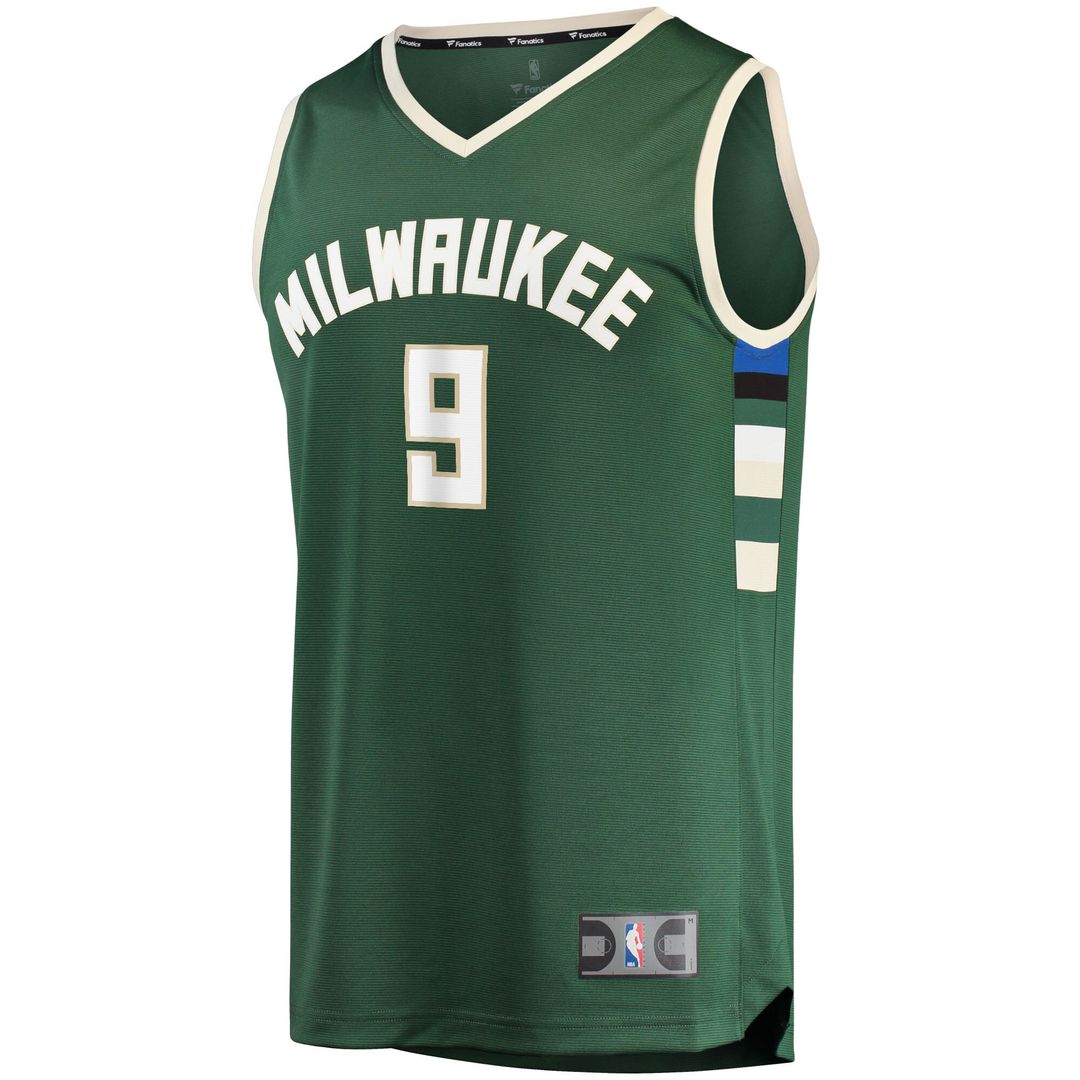 Milwaukee Bucks Bobby Portis Fanatics Fast Break Replica Jersey - Icon Edition - Green Team Jersey Sports Fan Apparel