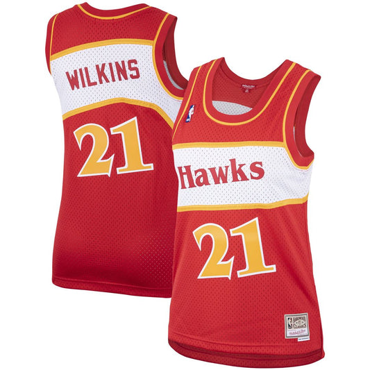Atlanta Hawks Dominique Wilkins Mitchell & Ness Women's Hardwood Classics Swingman Jersey - Red Team Jersey Sports Fan Apparel