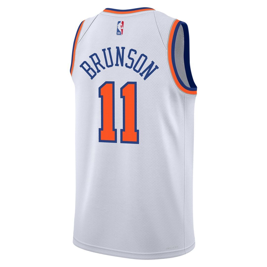New York Knicks Jalen Brunson Nike Youth Association Swingman Jersey - White Team Jersey Sports Fan Apparel