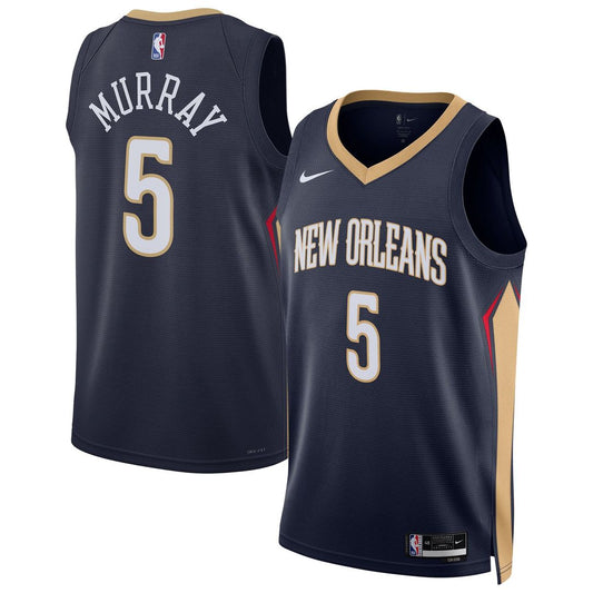 New Orleans Pelicans Dejounte Murray Nike Unisex 2024 Offseason Addition Nike Swingman Jersey - Navy Team Jersey Sports Fan Apparel
