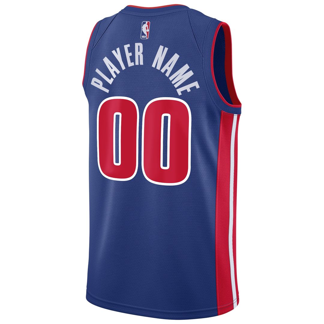 Detroit Pistons Nike Swingman Custom Jersey Blue - Icon Edition Team Jersey Sports Fan Apparel