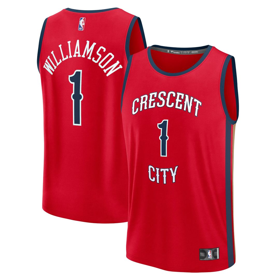 New Orleans Pelicans Zion Williamson Fanatics Fast Break Replica Player Jersey - Statement Edition - Red Team Jersey Sports Fan Apparel
