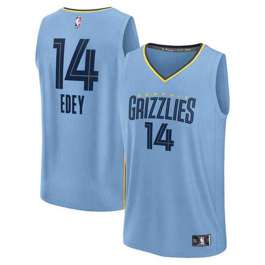 Memphis Grizzlies Zach Edey Fanatics Fast Break Replica Player Jersey - Statement Edition - Light Blue Team Jersey Sports Fan Apparel