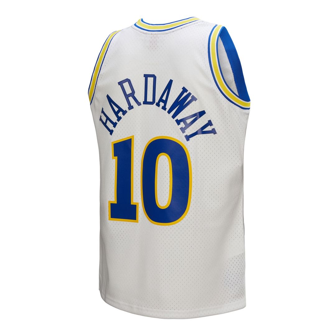 Golden State Warriors Tim Hardaway Mitchell & Ness Hardwood Classics 1990/91 Swingman Jersey - White Team Jersey Sports Fan Apparel