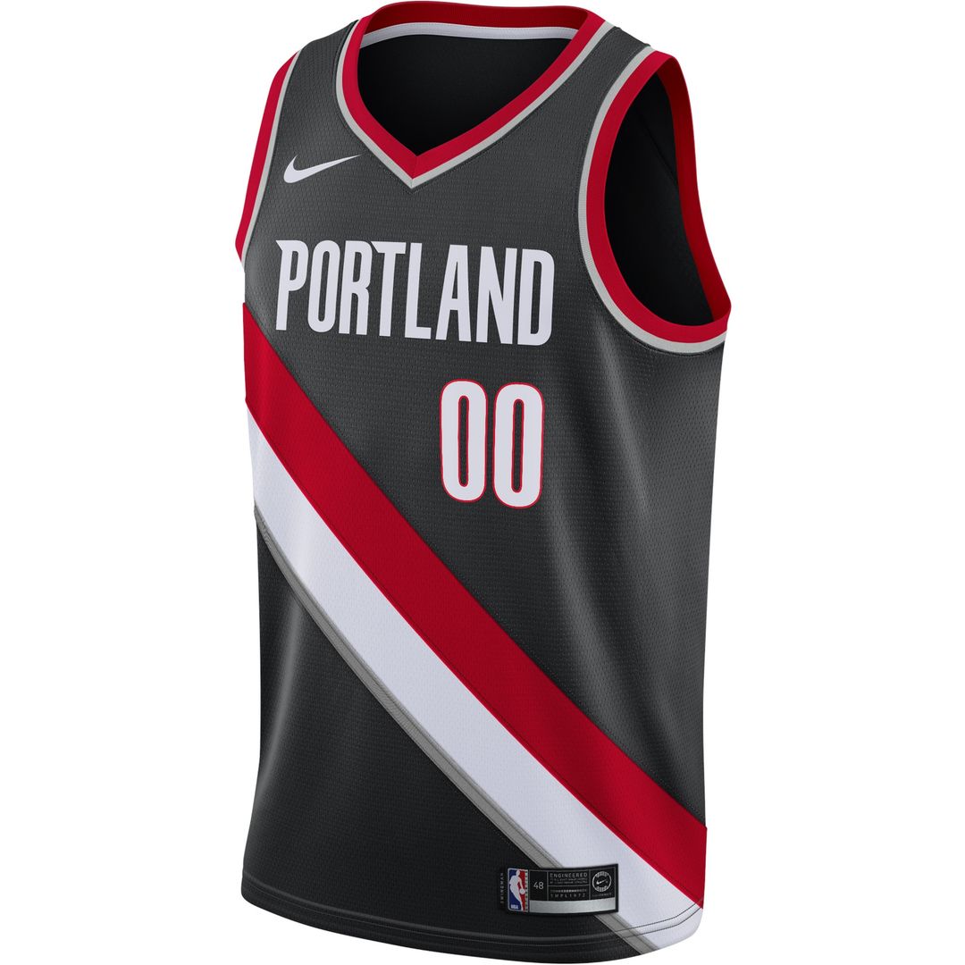Portland Trail Blazers Nike Swingman Custom Jersey Black - Icon Edition Team Jersey Sports Fan Apparel