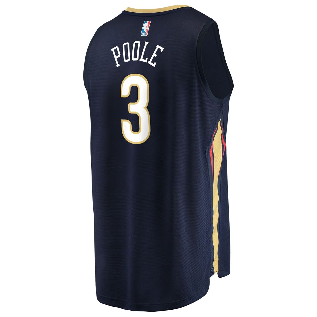 New Orleans Pelicans Jordan Poole Fanatics Fast Break Replica Jersey - Navy - Icon Edition Team Jersey Sports Fan Apparel
