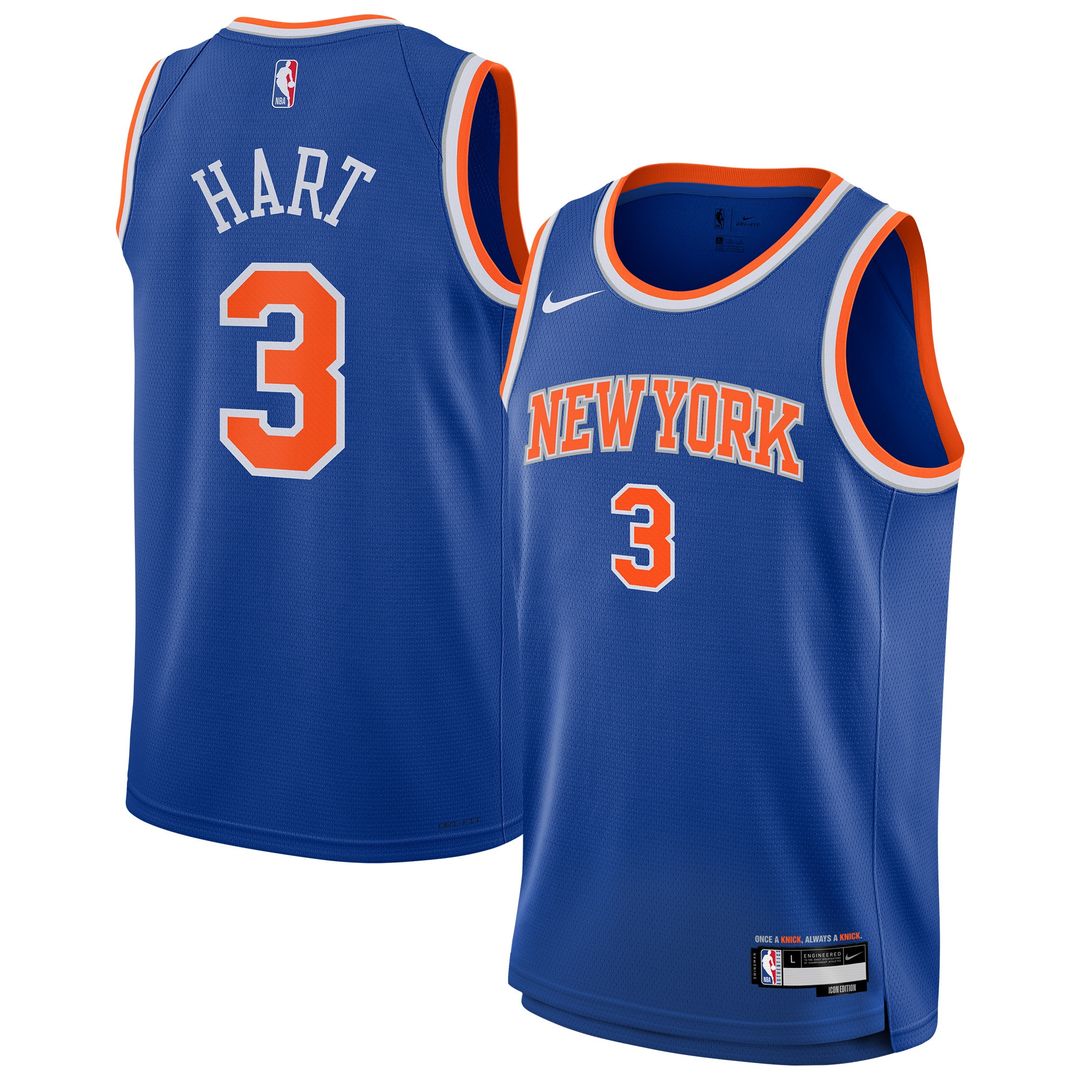 New York Knicks Josh Hart Nike Youth Swingman Jersey - Icon Edition - Blue Team Jersey Sports Fan Apparel