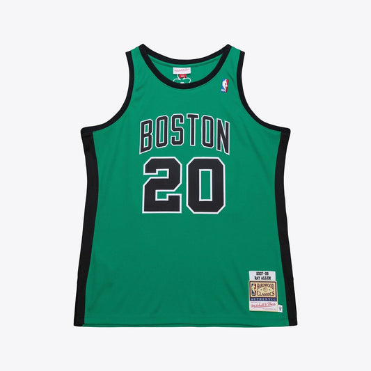 Boston Celtics Ray Allen Mitchell & Ness 2007 - 08 Hardwood Classics Authentic Jersey - Kelly Green Team Jersey Sports Fan Apparel