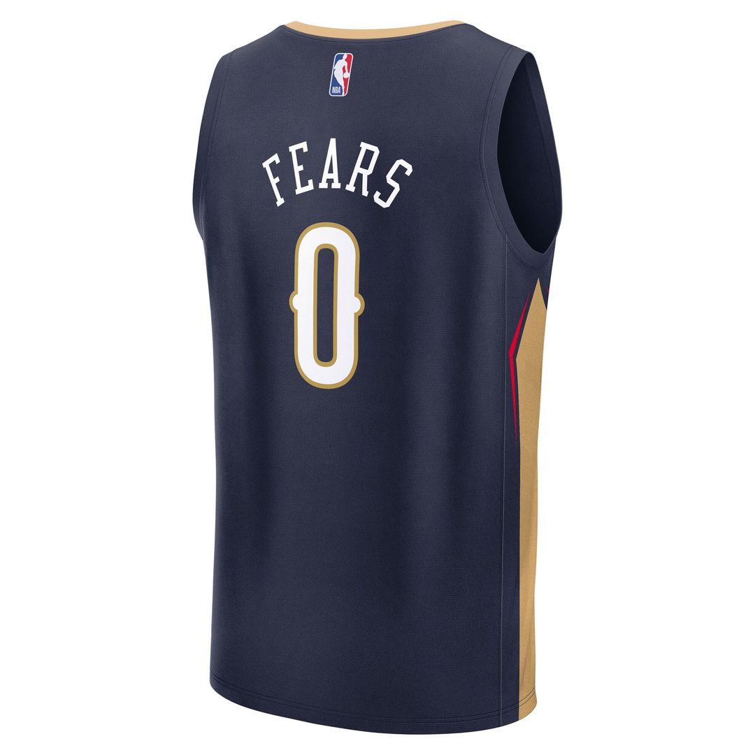 New Orleans Pelicans Jeremiah Fears Fanatics 2025 NBA Draft First Round Pick Fast Break Replica Jersey - Icon Edition - Navy Team Jersey Sports Fan Ap