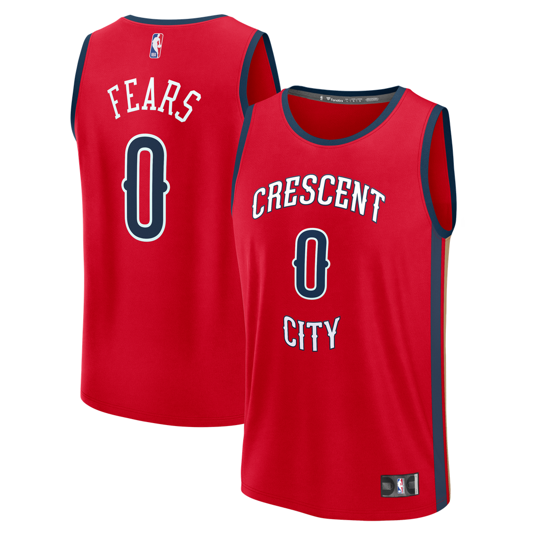 New Orleans Pelicans Jeremiah Fears Fanatics Fast Break Replica Player Jersey - Statement Edition - Red Team Jersey Sports Fan Apparel