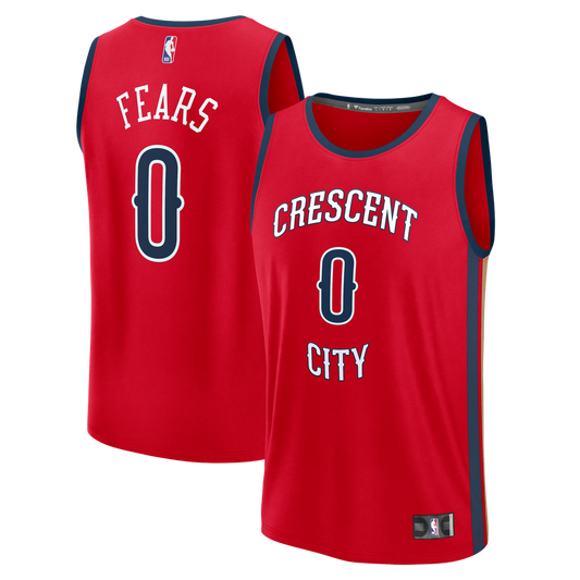 New Orleans Pelicans Jeremiah Fears Fanatics Fast Break Replica Player Jersey - Statement Edition - Red Team Jersey Sports Fan Apparel