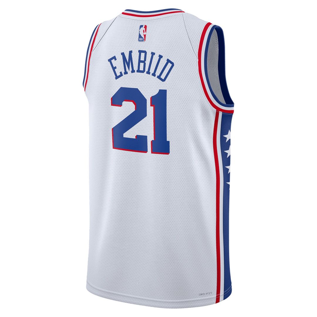 Philadelphia 76ers Joel Embiid Nike Unisex Swingman Jersey - Association Edition - White Team Jersey Sports Fan Apparel