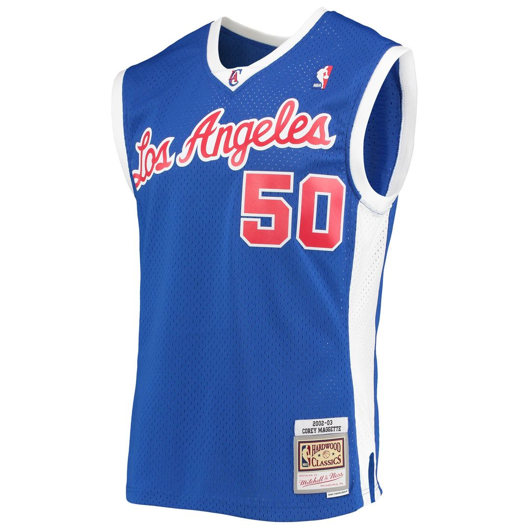 LA Clippers Corey Maggette Mitchell & Ness 2002/03 Hardwood Classics Swingman Jersey - Royal Team Jersey Sports Fan Apparel