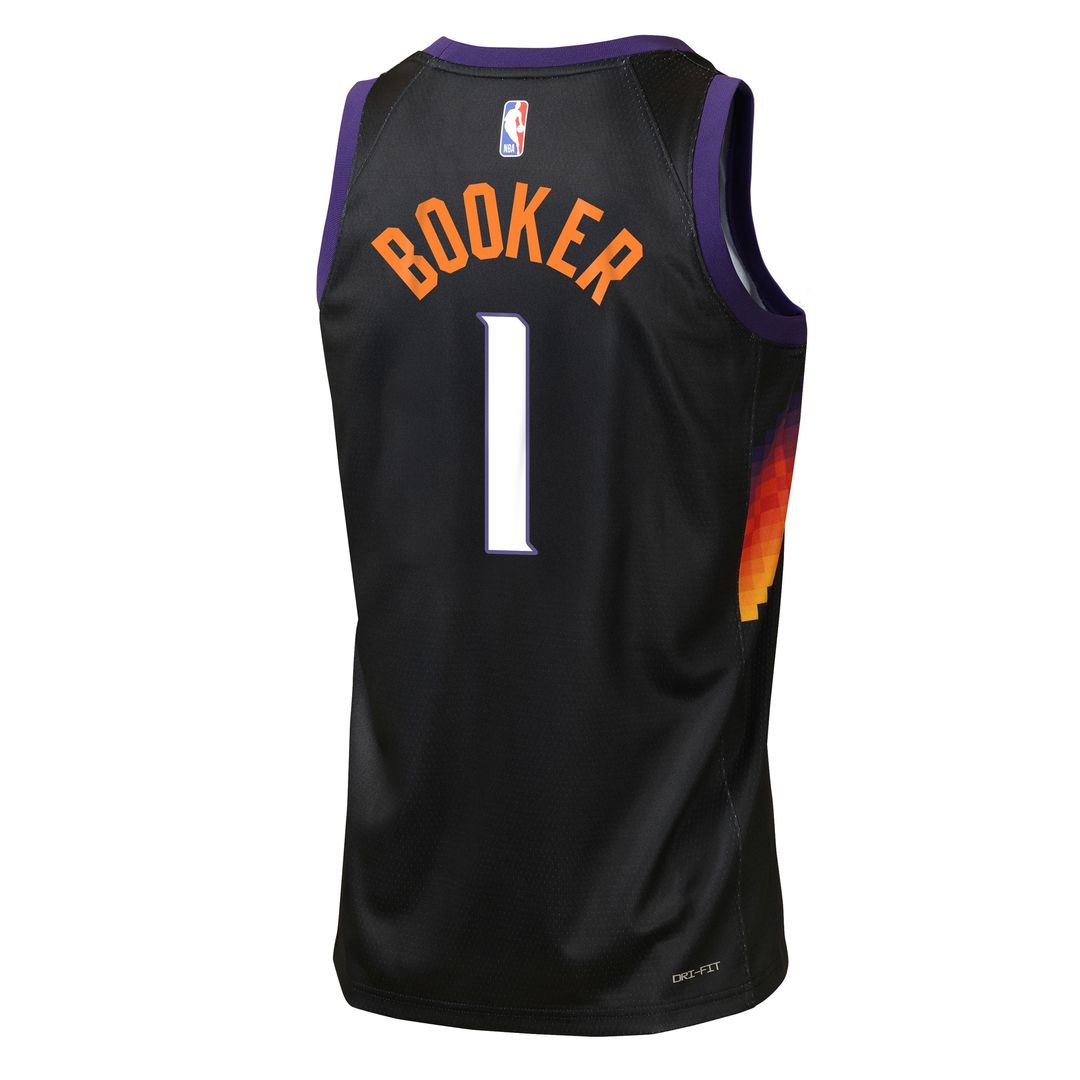 Phoenix Suns Devin Booker Nike Youth 2025/26 City Edition Swingman Jersey - Black Team Jersey Sports Fan Apparel