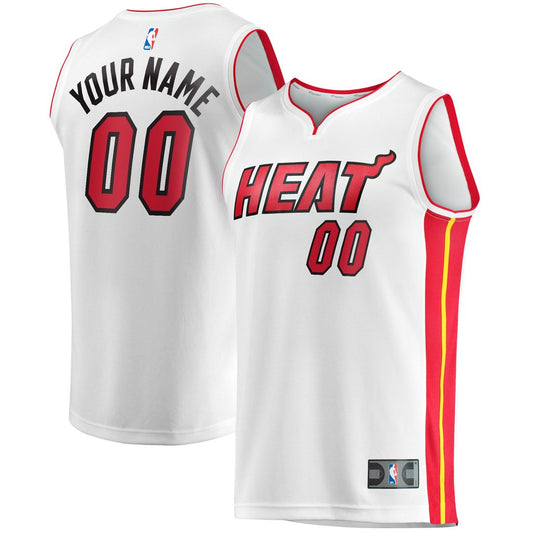 Miami Heat Fanatics Fast Break Custom Replica Jersey - Association Edition - White Team Jersey Sports Fan Apparel