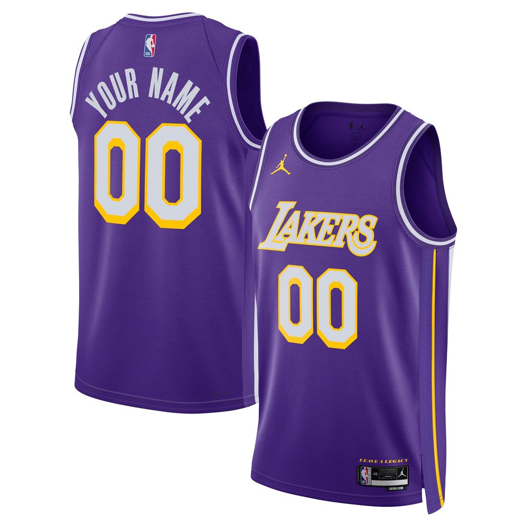 Los Angeles Lakers Jordan Brand Unisex Swingman Custom Jersey - Statement Edition - Purple Team Jersey Sports Fan Apparel