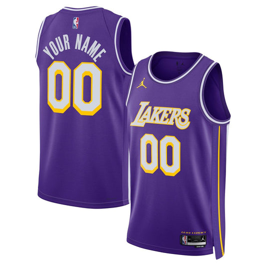 Los Angeles Lakers Jordan Brand Unisex Swingman Custom Jersey - Statement Edition - Purple Team Jersey Sports Fan Apparel