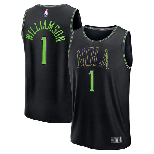 New Orleans Pelicans Zion Williamson Fanatics Youth Fast Break Jersey - City Edition - Black Team Jersey Sports Fan Apparel