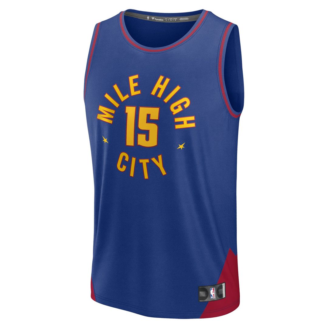 Denver Nuggets Nikola Jokic Fanatics Fast Break Replica Player Jersey - Statement Edition - Blue Team Jersey Sports Fan Apparel