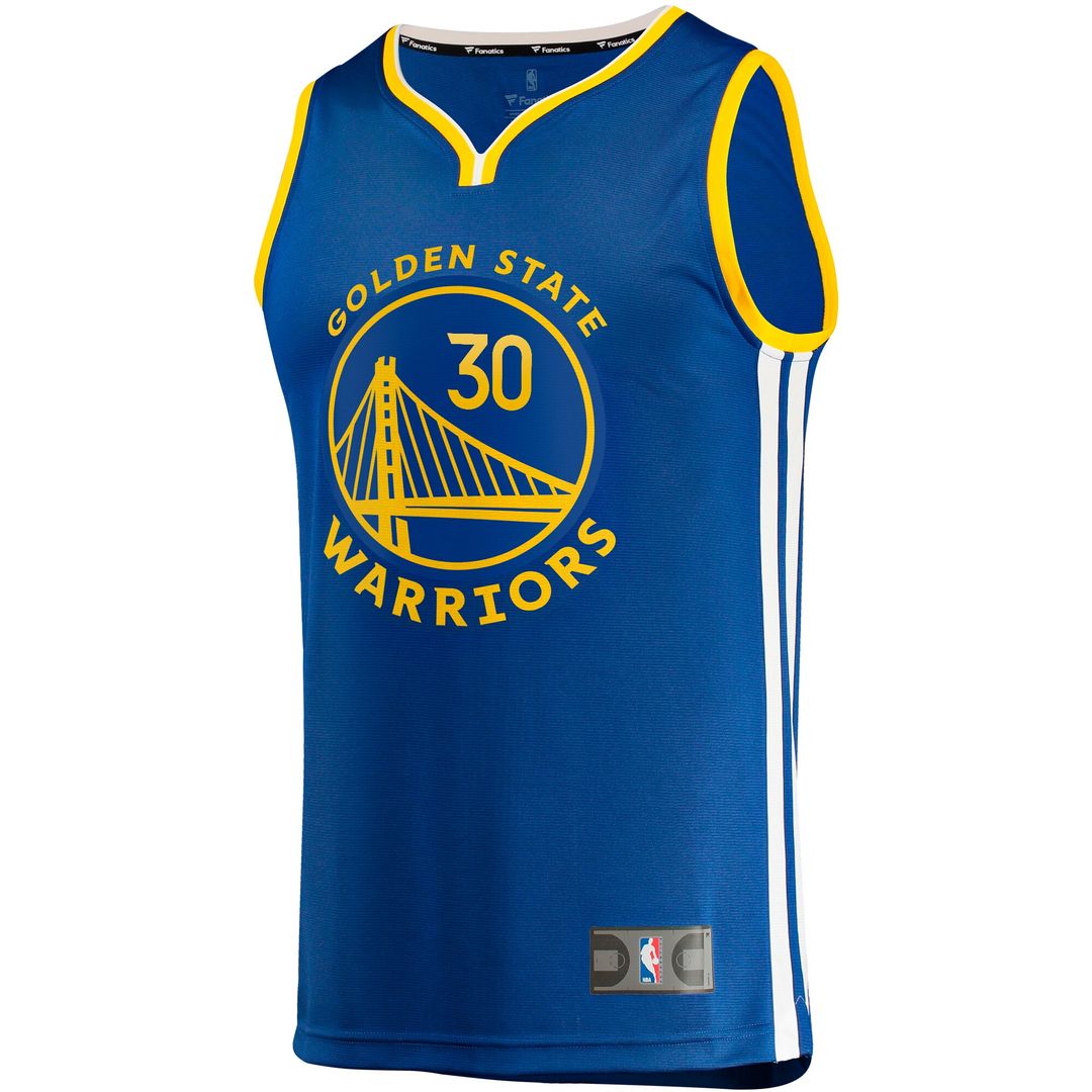 Golden State Warriors Stephen Curry Fanatics Fast Break Replica Jersey - Icon Edition - Royal Team Jersey Sports Fan Apparel