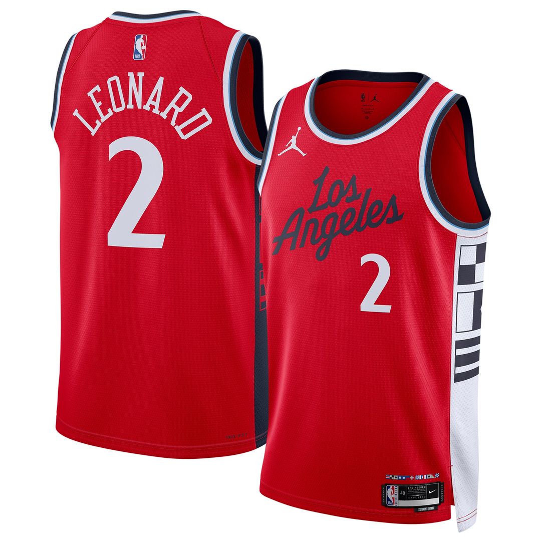 LA Clippers Kawhi Leonard Jordan Brand Unisex 2024/25 Swingman Jersey - Statement Edition - Red Team Jersey Sports Fan Apparel