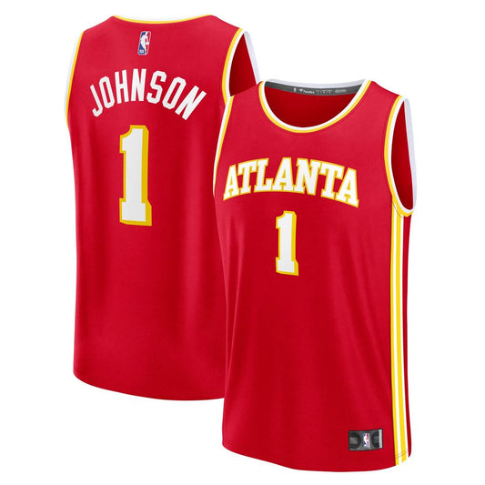 Atlanta Hawks Jalen Johnson Fanatics Fast Break Replica Jersey - Icon Edition - Red Team Jersey Sports Fan Apparel