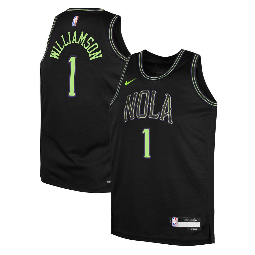New Orleans Pelicans Zion Williamson Nike Youth 2025/26 City Edition Swingman Jersey - Black Team Jersey Sports Fan Apparel