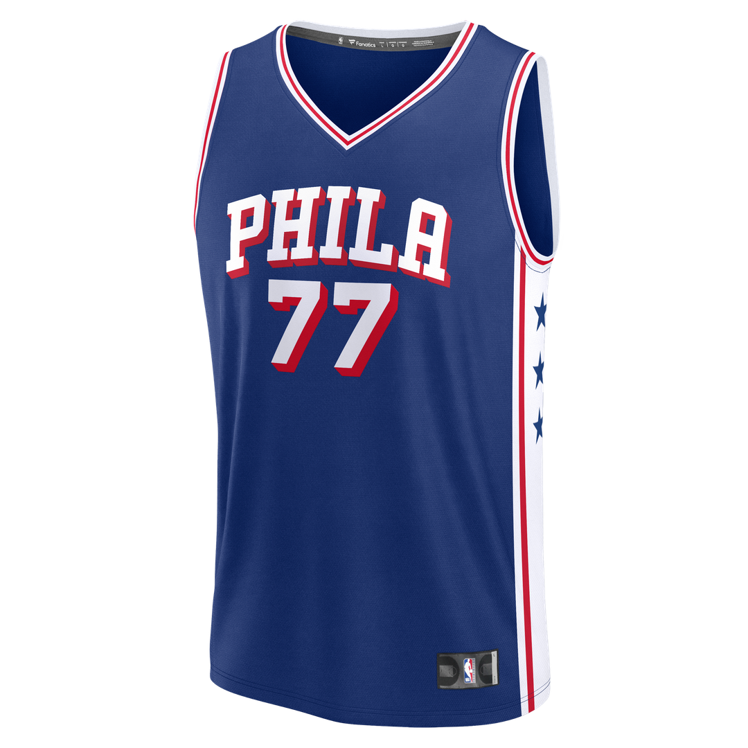 Philadelphia 76ers VJ Edgecombe Fanatics Fast Break Jersey - Royal - Icon Edition Team Jersey Sports Fan Apparel