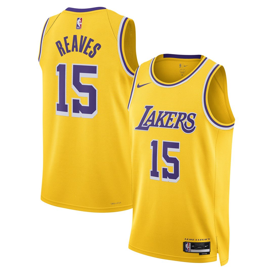 Los Angeles Lakers Austin Reaves Nike Unisex Swingman Jersey - Icon Edition - Gold Team Jersey Sports Fan Apparel