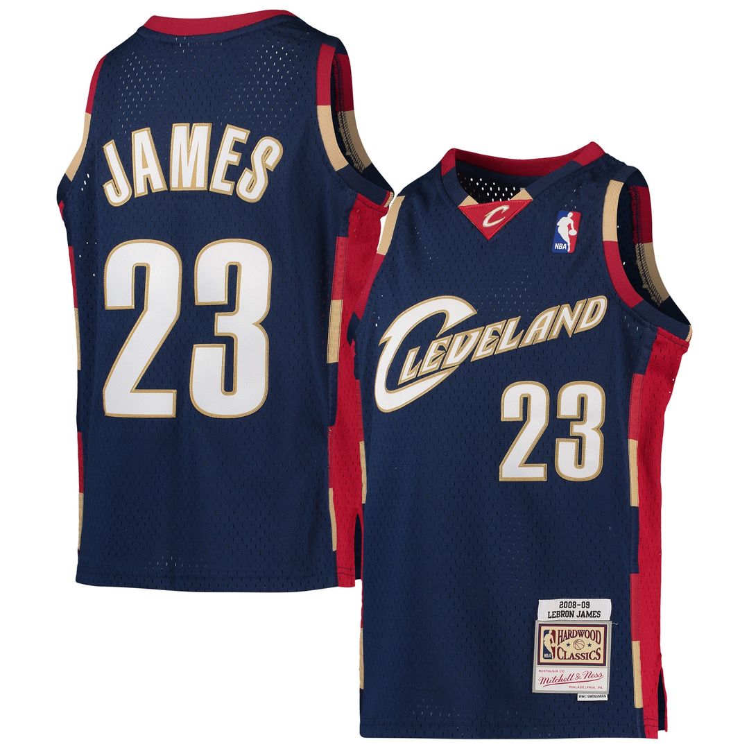 Cleveland Cavaliers LeBron James Mitchell & Ness Youth 2008 - 09 Hardwood Classics Swingman Jersey - Navy Team Jersey Sports Fan Apparel