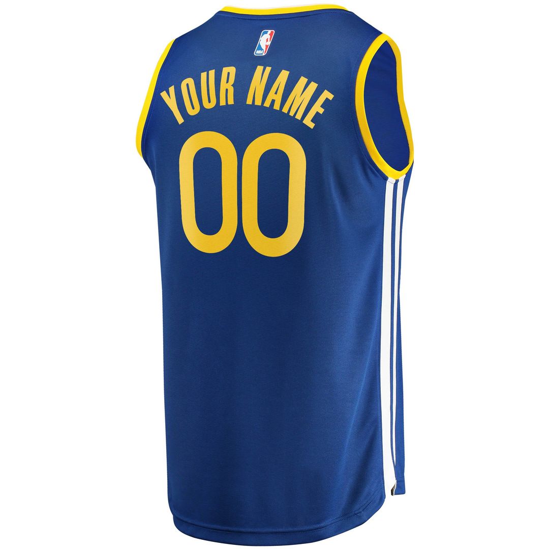 Golden State Warriors Fanatics Fast Break Custom Replica Jersey Royal - Icon Edition Team Jersey Sports Fan Apparel