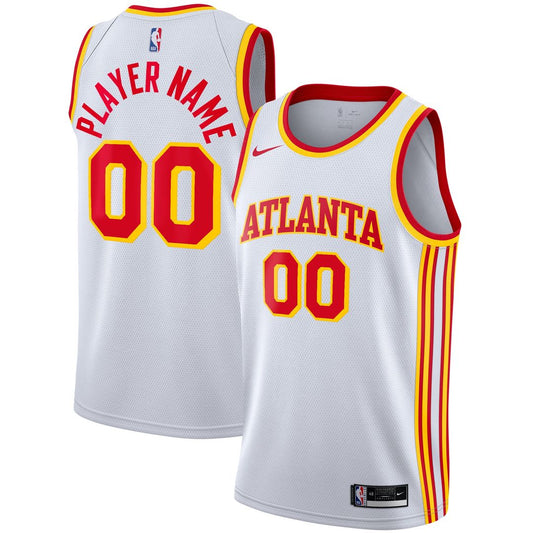 Atlanta Hawks Nike 2020/21 Swingman Custom Jersey - Association Edition - White Team Jersey Sports Fan Apparel