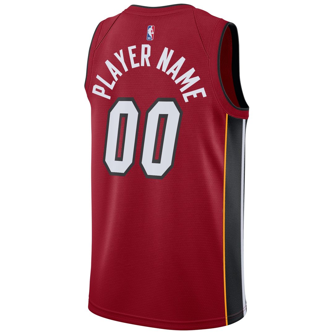 Miami Heat Jordan Brand Swingman Custom Jersey - Statement Edition - Red Team Jersey Sports Fan Apparel