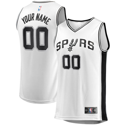 San Antonio Spurs Fanatics Fast Break Custom Replica Jersey - Association Edition - White Team Jersey Sports Fan Apparel