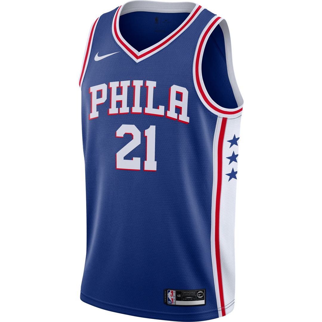 Philadelphia 76ers Joel Embiid Nike 2019/2020 Swingman Jersey - Icon Edition - Royal Team Jersey Sports Fan Apparel