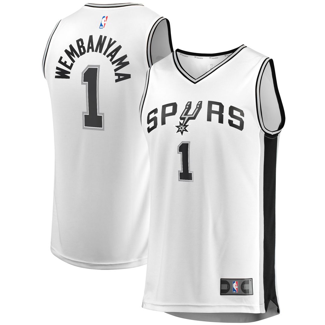 San Antonio Spurs Victor Wembanyama Fanatics Youth Fast Break Player Jersey - Association Edition - White Team Jersey Sports Fan Apparel
