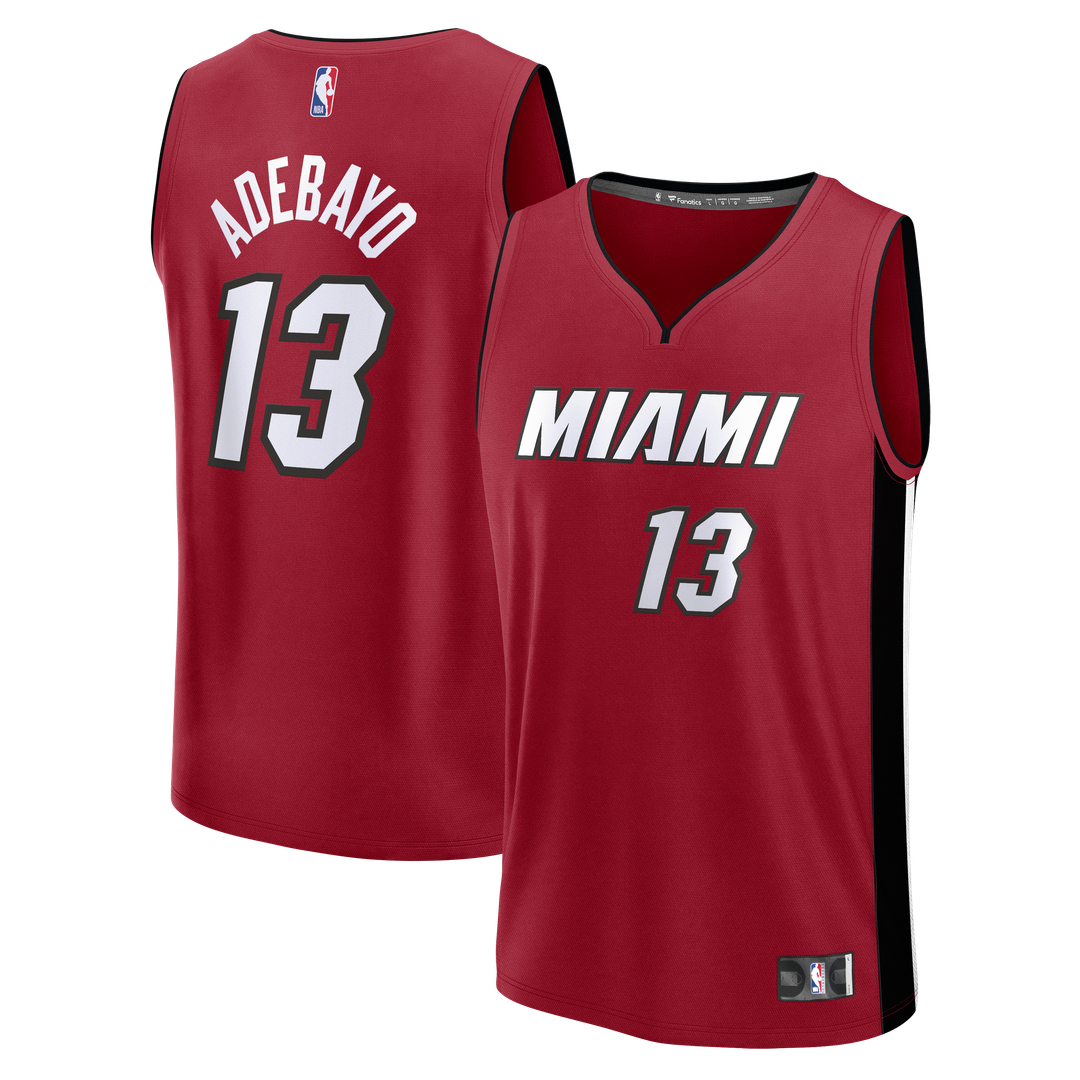 Miami Heat Bam Adebayo Fanatics Fast Break Replica Player Jersey - Statement Edition - Red Team Jersey Sports Fan Apparel