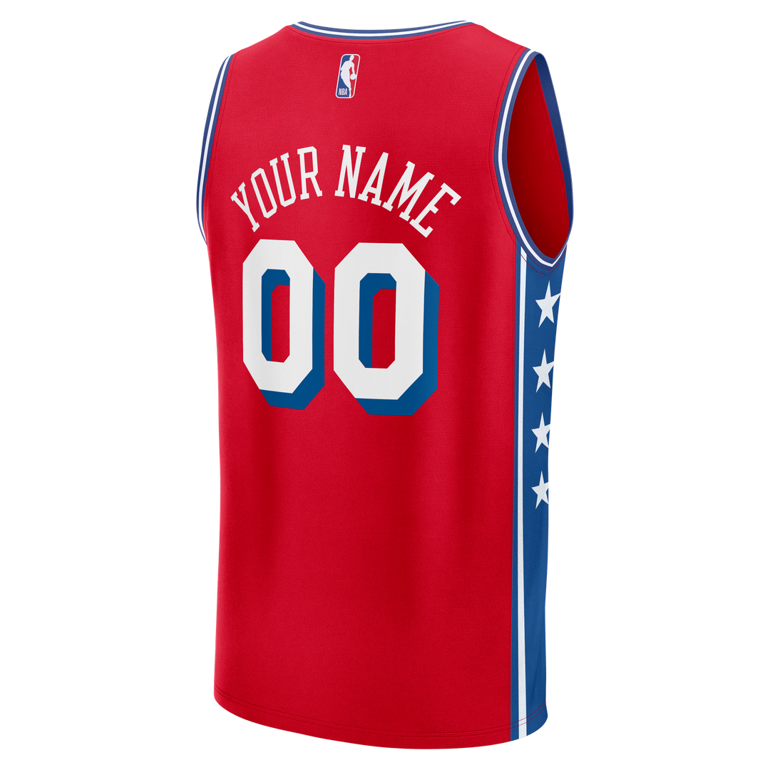 Philadelphia 76ers Fanatics Fast Break Custom Jersey - Association Edition - White Team Jersey Sports Fan Apparel