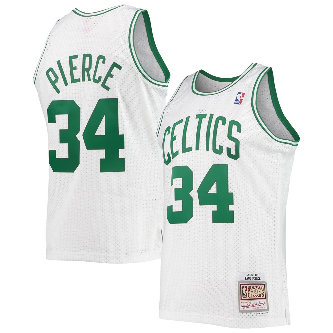 Boston Celtics Paul Pierce Mitchell & Ness Hardwood Classics Swingman Jersey - White Team Jersey Sports Fan Apparel