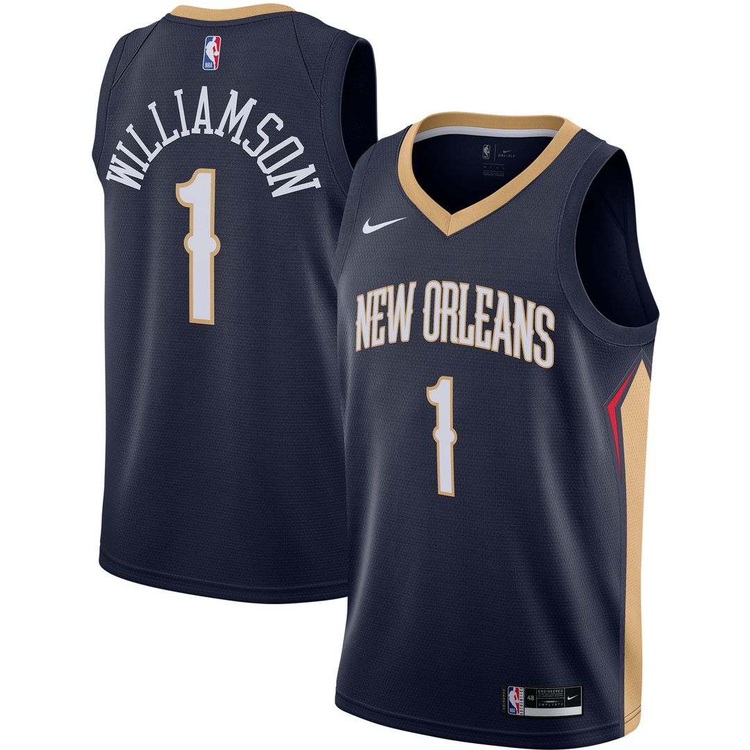 New Orleans Pelicans Zion Williamson Nike Swingman Jersey - Navy - Icon Edition Team Jersey Sports Fan Apparel