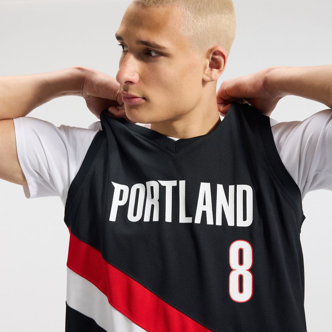 Portland Trail Blazers Deni Avdija Fanatics Fast Break Replica Jersey - Icon Edition - Black Team Jersey Sports Fan Apparel