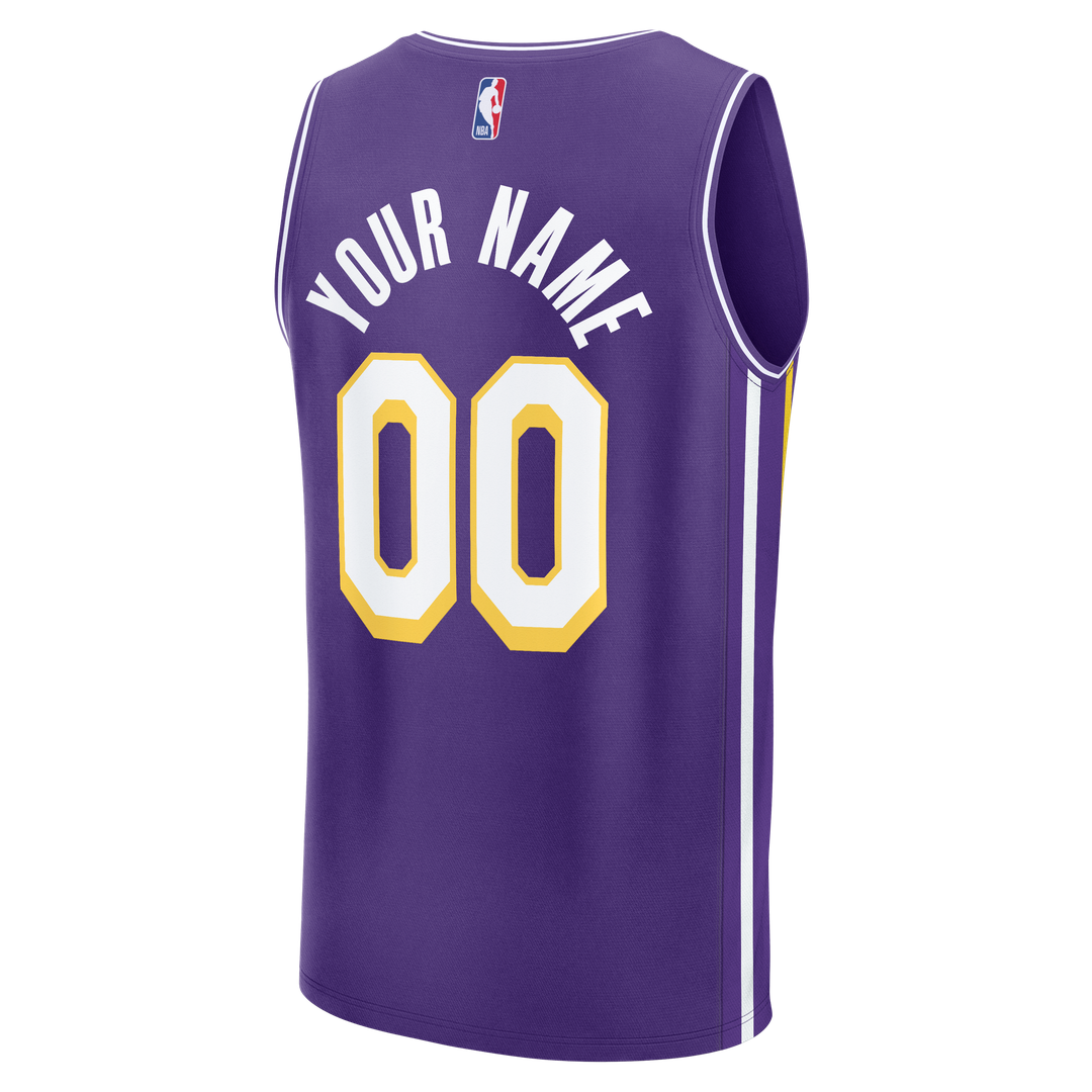 Los Angeles Lakers Fanatics Fast Break Custom Replica Jersey - Association Edition - White Team Jersey Sports Fan Apparel