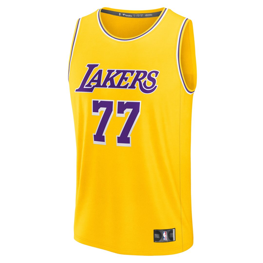 Los Angeles Lakers Luka Dončić Fanatics Fast Break Replica Player Jersey - Icon Edition - Gold Team Jersey Sports Fan Apparel