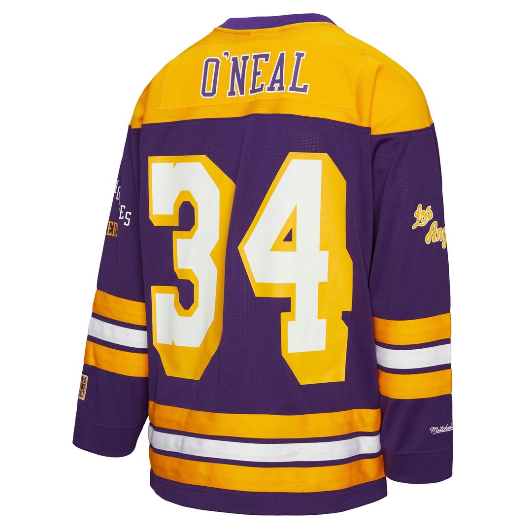 Los Angeles Lakers Shaquille O'Neal Mitchell & Ness Unisex Maxxed Out Fashion Hockey Jersey - Purple Team Jersey Sports Fan Apparel