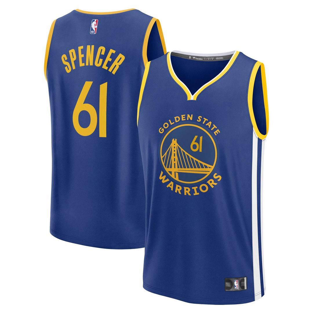 Golden State Warriors Pat Spencer Fanatics Fast Break Replica Player Jersey - Icon Edition - Royal Team Jersey Sports Fan Apparel