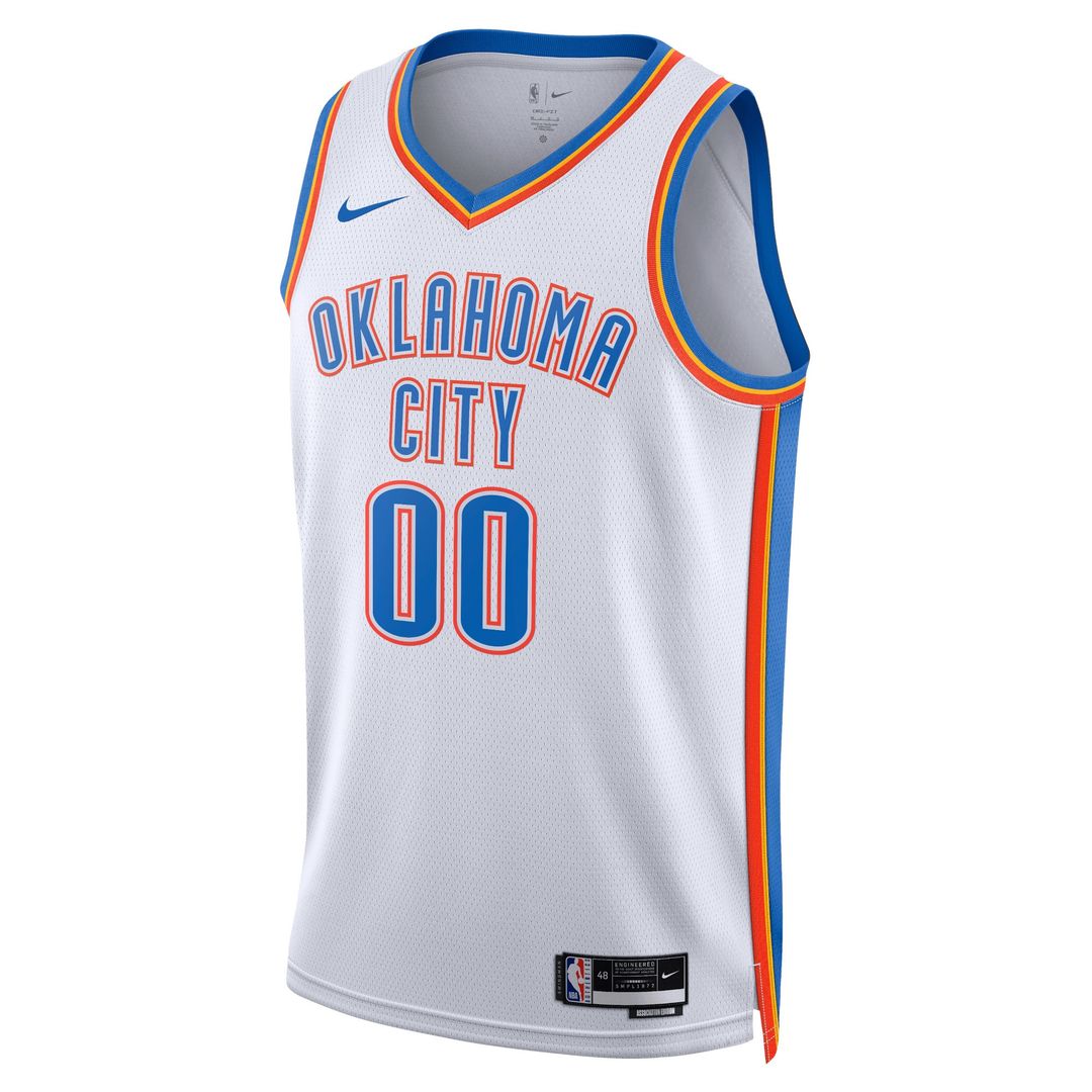 Oklahoma City Thunder Nike Unisex Swingman Custom Jersey White - Association Edition Team Jersey Sports Fan Apparel